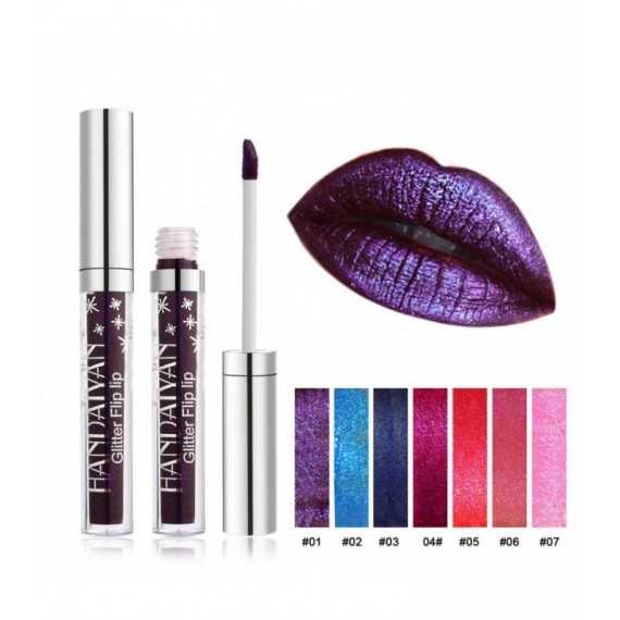 Rouge à lèvre brillant effet paillette - Crayon à lèvres tenue longue durée