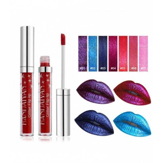 Rouge à lèvre brillant effet paillette - Crayon à lèvres tenue longue durée