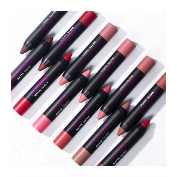 Coffret de 12 crayons à lèvres Mat - Coffret crayon Imperméable et Nutritif