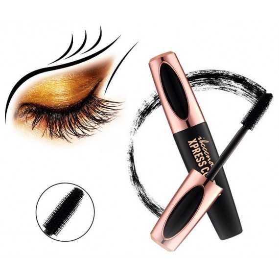 Mascara cils 4D Noir en Fibre de soie pour les yeux