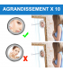 Miroir Maquillage Grossissant 10X Éclairage à LED - Miroir à Ventouse Flexible