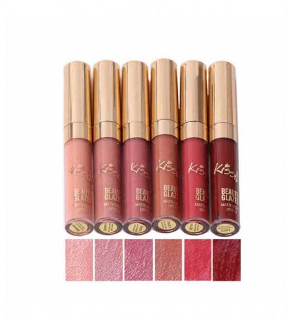 Rouge à lèvres liquide Finition Mat en boîte de 6