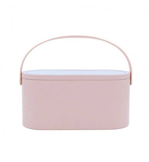 Trousse de maquillage avec miroir amovible éclairage à LED pour voyage