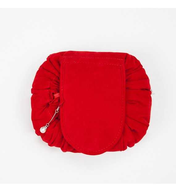 Sac de rangement maquillage en daim - Pochette de voyage pour cosmétique