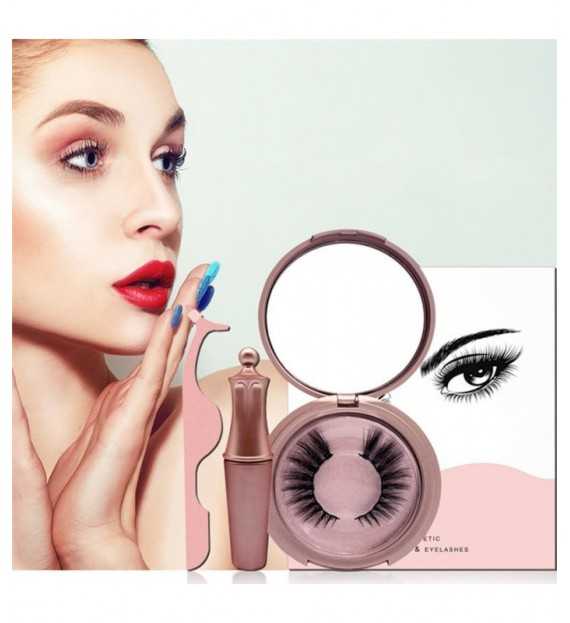 Cils magnétique avec Eyeliner liquide en Kit