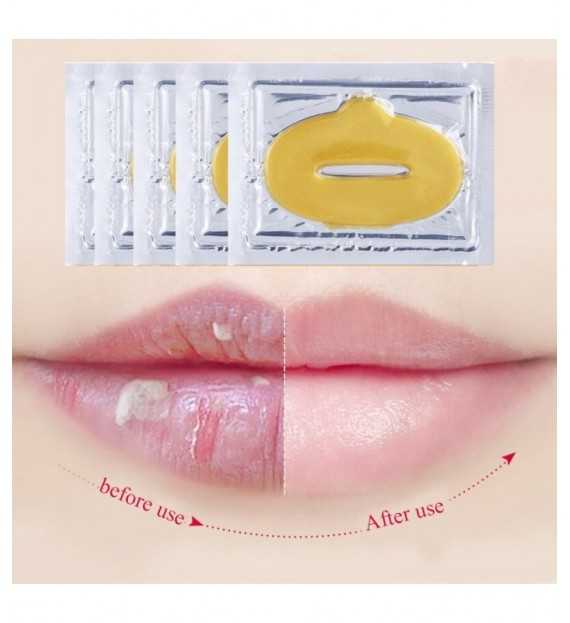 Masque Lèvres Collagène Or 24K Anti-âge pour les lèvres (5 pièces)