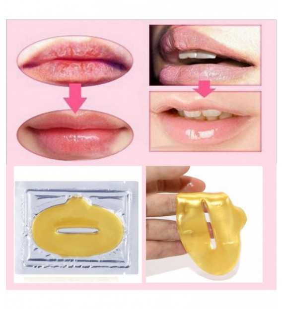 Masque Lèvres Collagène Or 24K Anti-âge pour les lèvres (5 pièces)