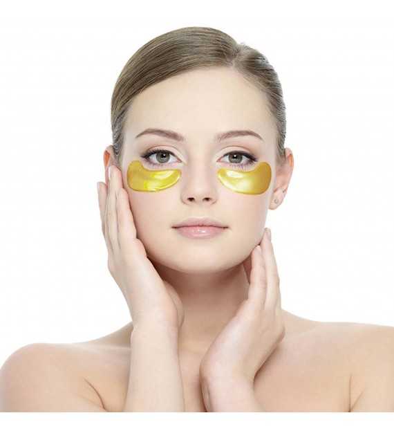 Masque pour les yeux en poudre de collagène d'or en cristal 24K