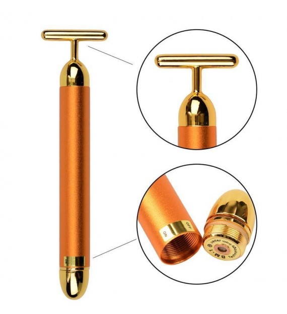 Appareil Massage facial vibrant en or 24 carats