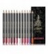 Crayon pour contour des lèvres mat et imperméable en 12 couleurs